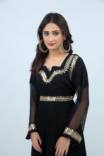 Long Sleeve Mirror Work( Black color)